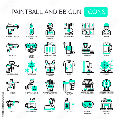 Paintball and BB Gun , Thin Line and Pixel Perfect Icons