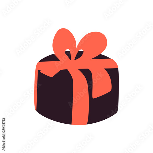 Gift icon in modern cartoon style for creative design.