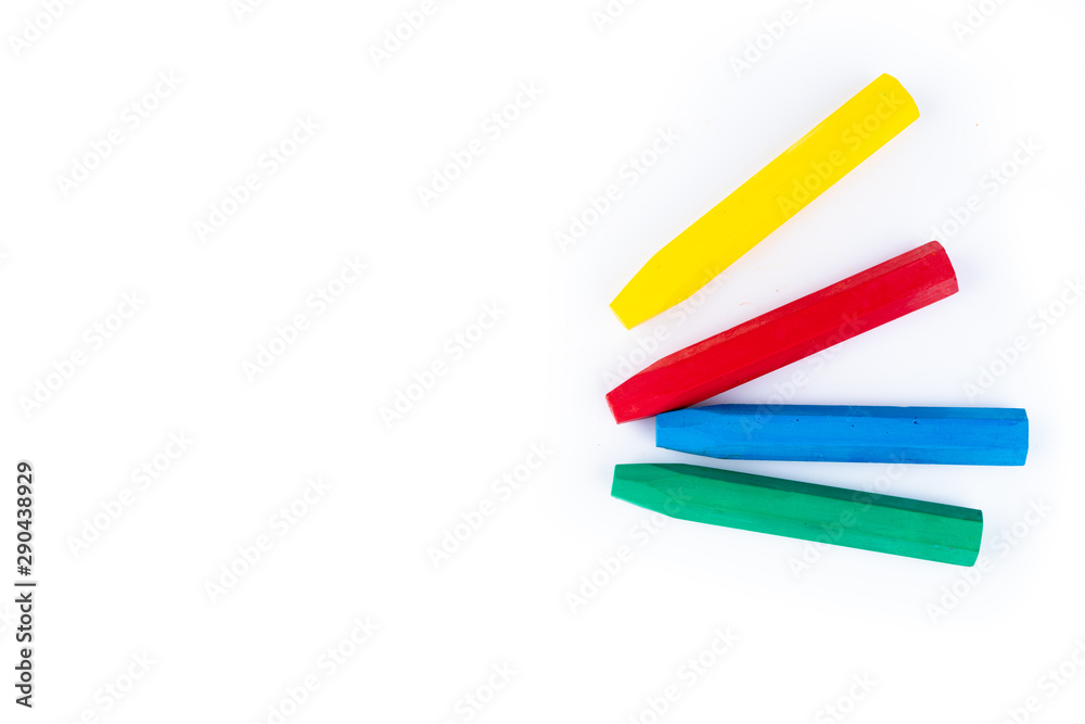 colorful crayons on white background colorful crayons on white background