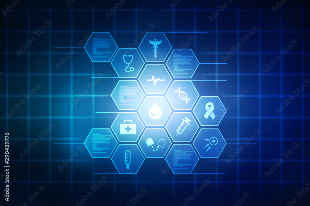 2D illustration medical structure background 2D illustration medical structure background