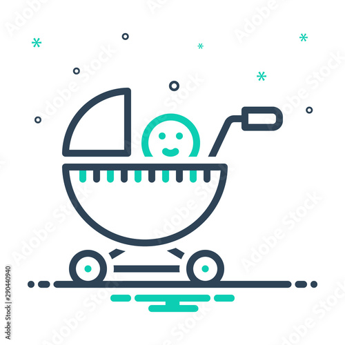 mix icon for baby stroller 