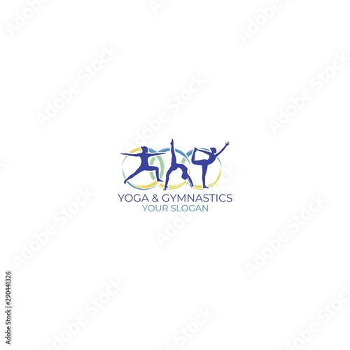 Yoga and Gymnastic Logo Design Vector