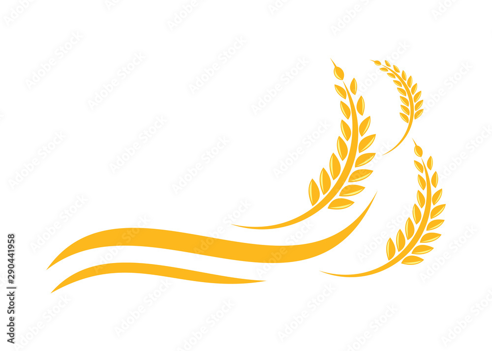 agriculture wheat logo design vector template icon agriculture wheat logo design vector template icon