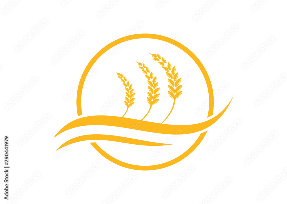 agriculture wheat logo design vector template icon agriculture wheat logo design vector template icon