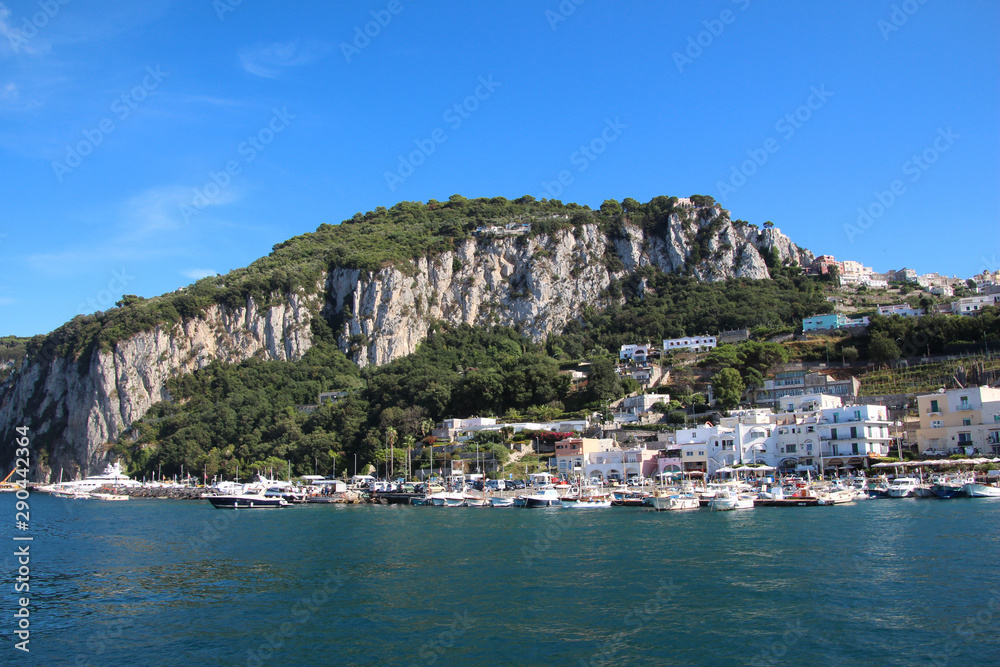 View on Capri from a boat
