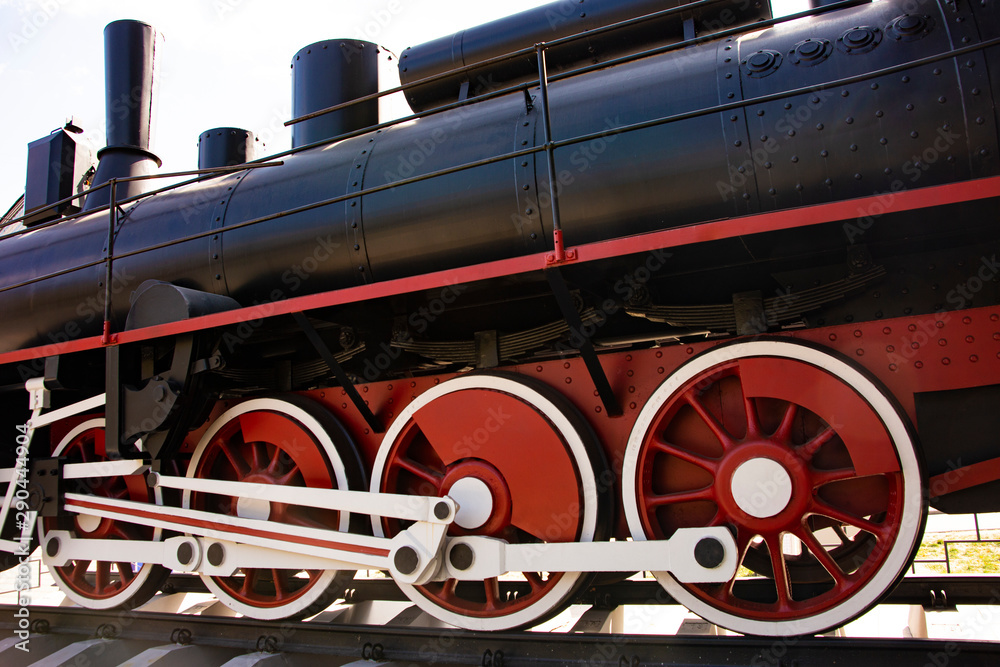 Naklejka premium old steam locomotive