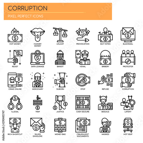 Corruption Elements , Thin Line and Pixel Perfect Icons