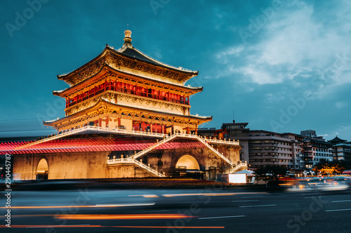 Xi'an bell tower night view