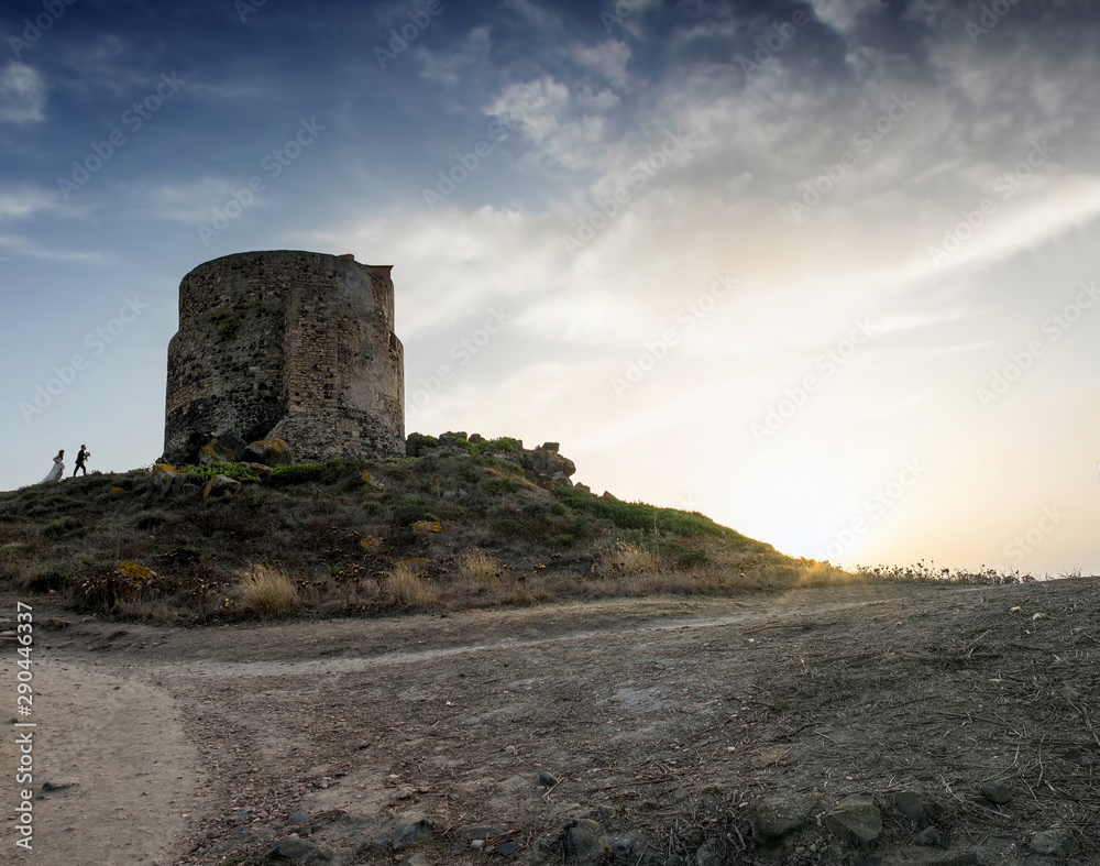 Coastal Tower of San Giovanni di Sinis, Cabras, Oristano - West coast of Sardinia