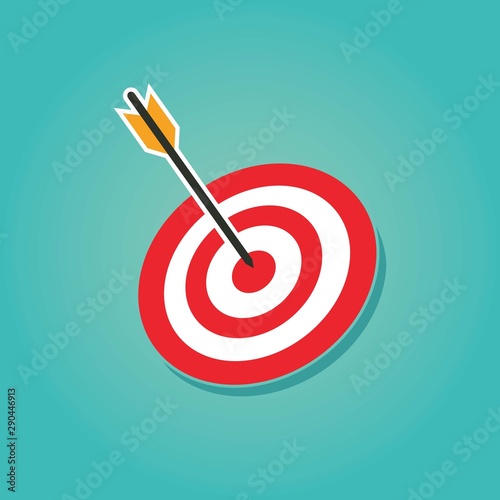 Target icon vector illustration design . Bow, center focus target