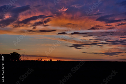 sunset over sea