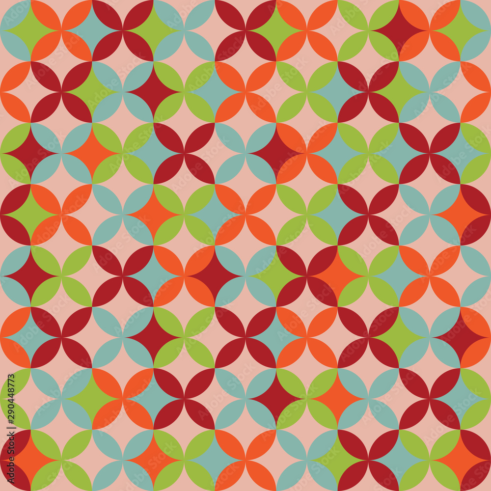 Colorful seamless geometric pattern background. Abstract design.
