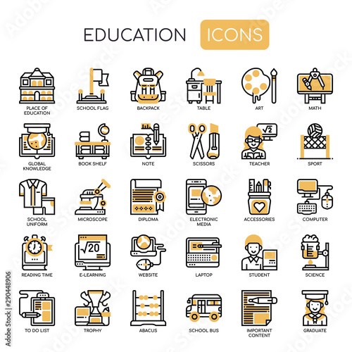 Education , Thin Line and Pixel Perfect Icons