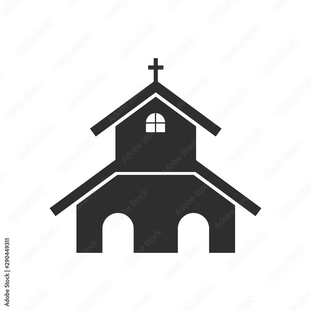 church christian vector icon design.