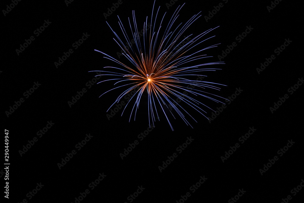 Fireworks in Shibetsu, Hokkaido, Japan Fireworks in Shibetsu, Hokkaido, Japan