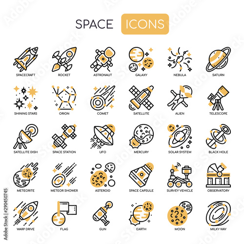Space , Thin Line and Pixel Perfect Icons
