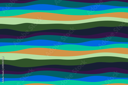 Colorful background with curved lines. Pattern design for banner, poster, flyer, card, cover, brochure © Renat