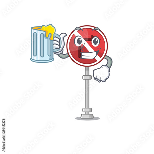 With juice no right turn with the cartoon