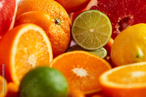 Close up of citrus fruits.