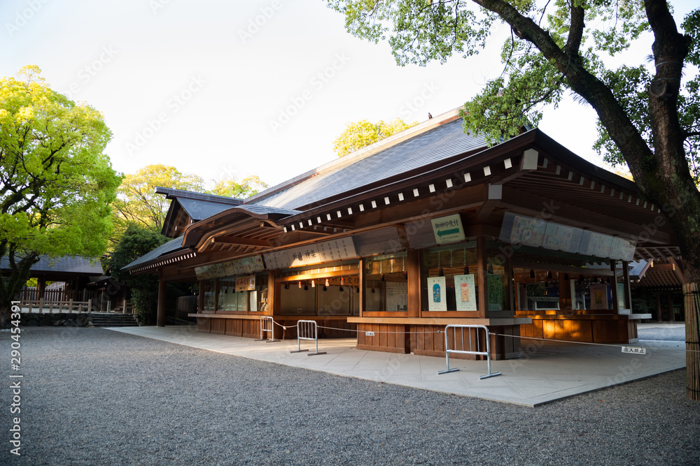 NAGOYA, JAPAN - April 16, 2016: Atsuta-jingu (Atsuta Shrine) in Nagoya, Japan NAGOYA, JAPAN - April 16, 2016: Atsuta-jingu (Atsuta Shrine) in Nagoya, Japan