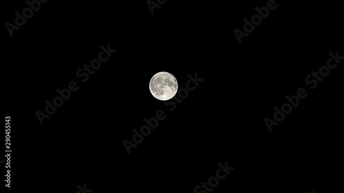 Zoom to the full moon in a cloudless night. photo