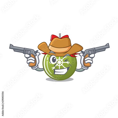 Cowboy christmas ball green with the character