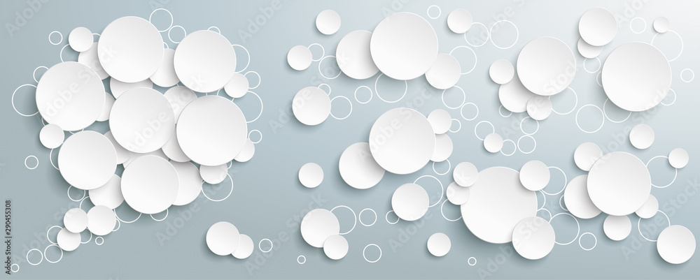 White Abstract Speech Bubble Circles Thoughts White Abstract Speech Bubble Circles Thoughts