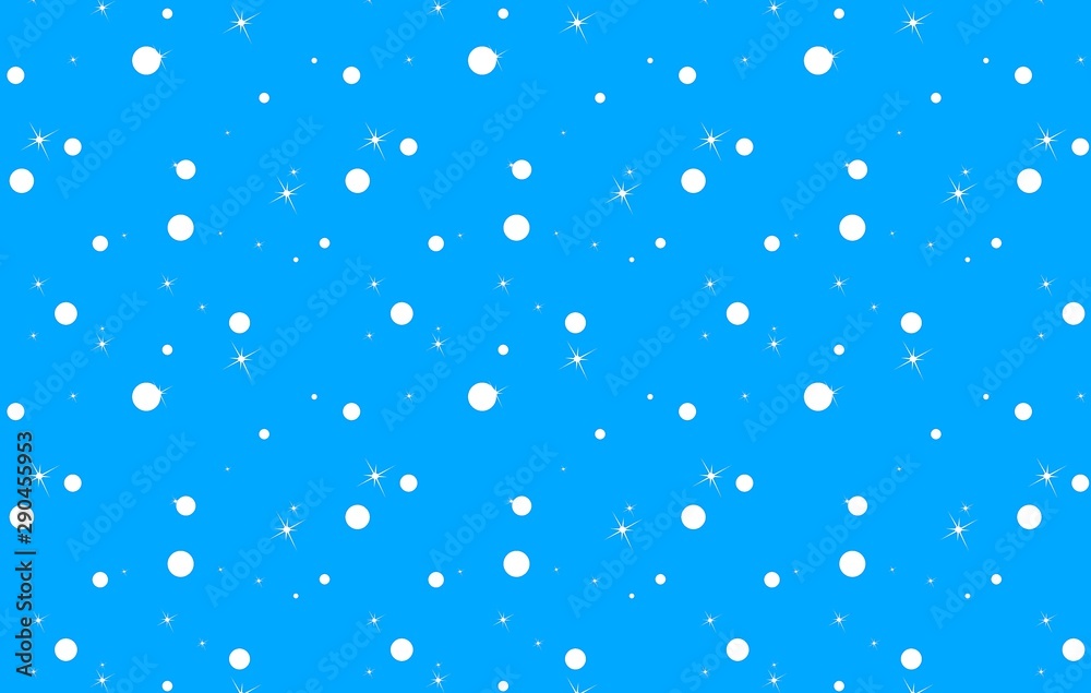 blue winter background with snowflakes