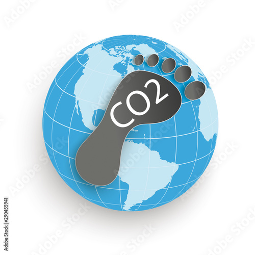 Carbon Footprint CO2 Globe