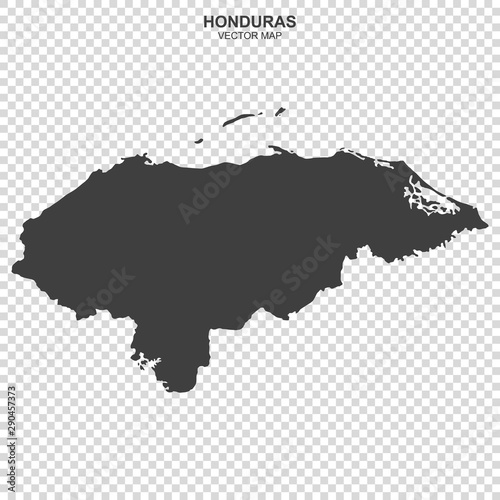 vector map of Honduras isolated on transparent background