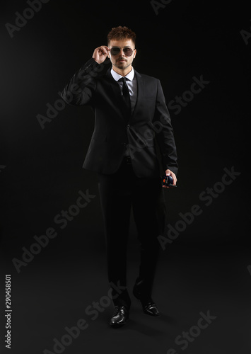 Handsome security guard on ...