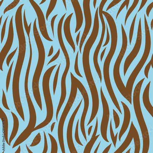 Zebra   tiger pattern design - funny  drawing seamless pattern. 