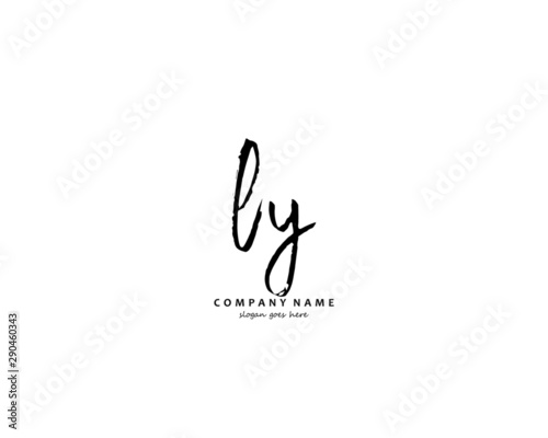 LY Initial letter logo template vector