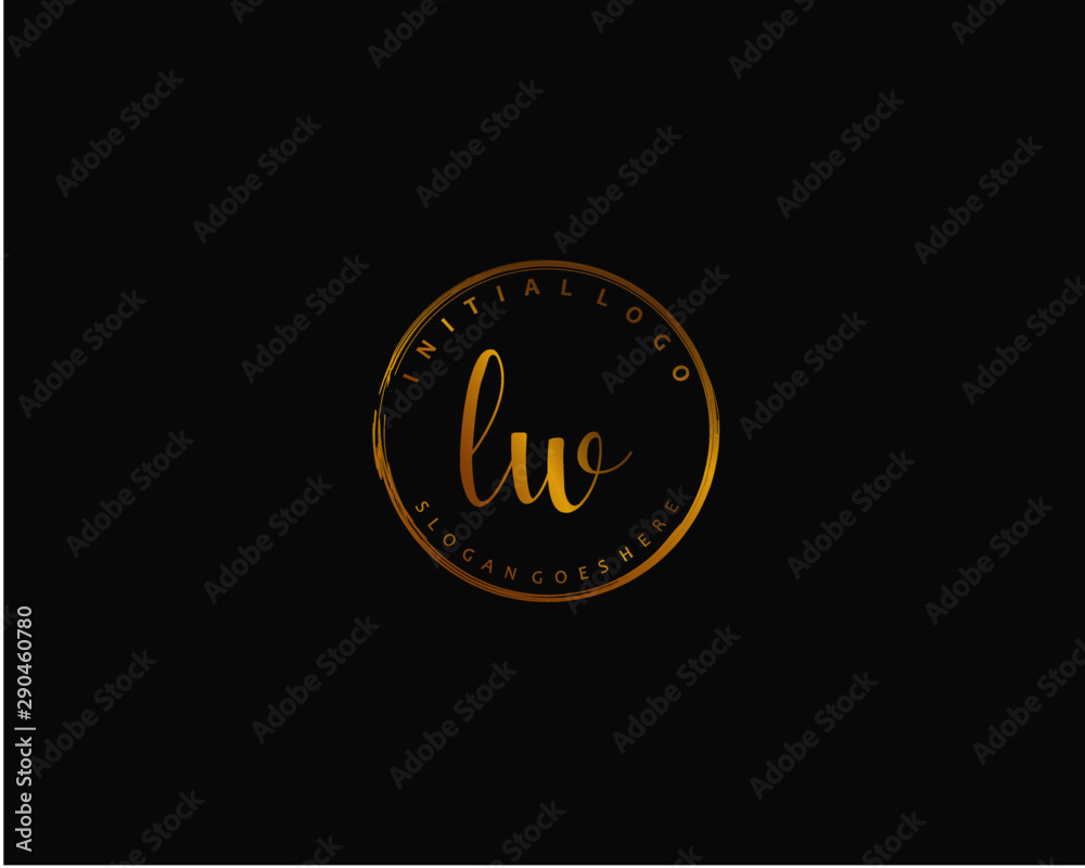 LW Initial letter logo template vector