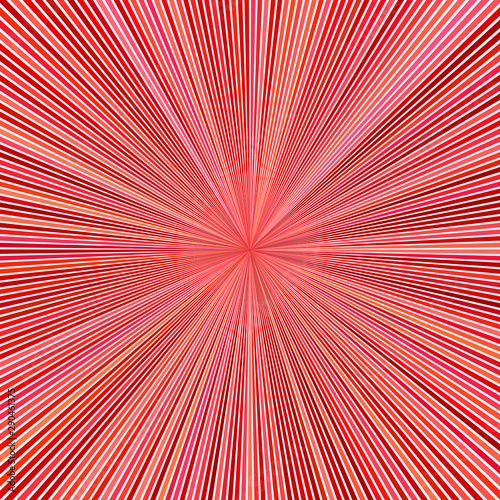Red psychedelic abstract ray burst stripe background - vector explosion illustration