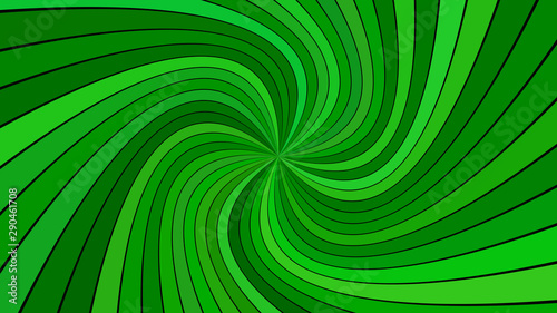 Green abstract psychedelic spiral ray burst stripe background - vector graphic design