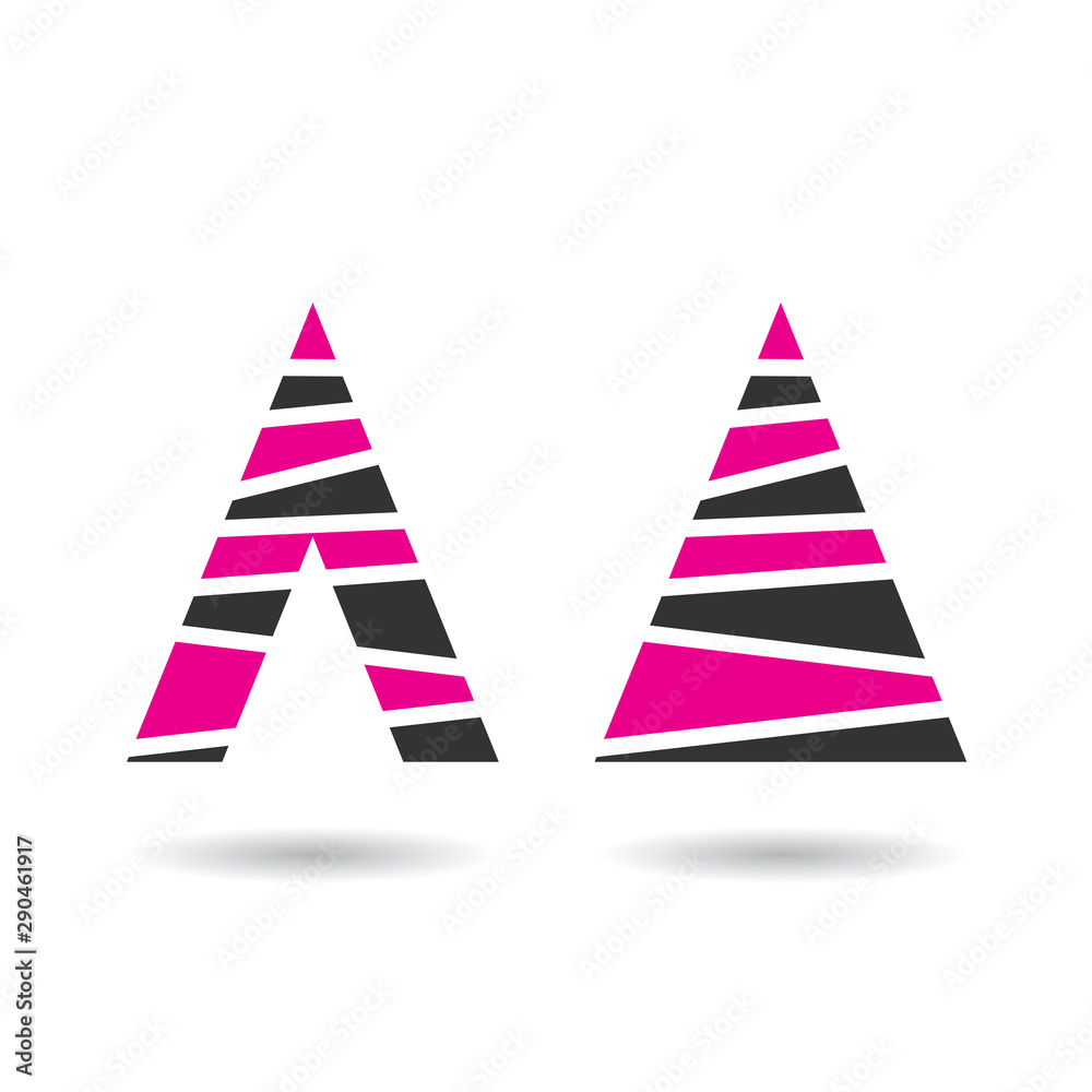 Colorful Abstract Triangle Symbol of Letter A Colorful Abstract Triangle Symbol of Letter A