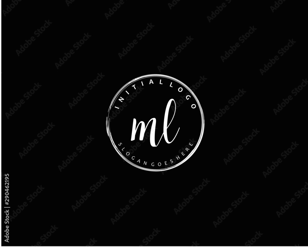ML Initial letter logo template vector ML Initial letter logo template vector
