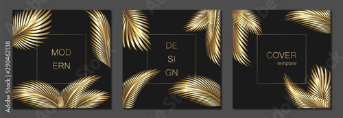 Set of luxury cover templates. Vector cover design for placards, banners, flyers, presentations and cards