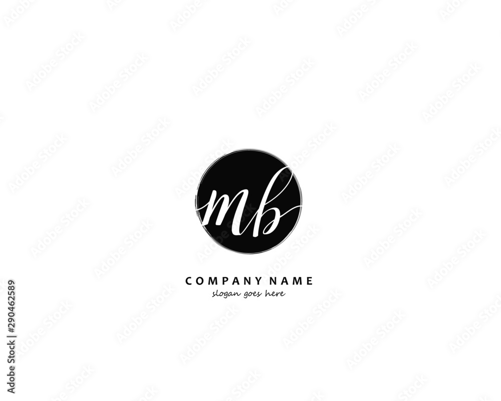 Fototapeta premium MB Initial letter logo template vector