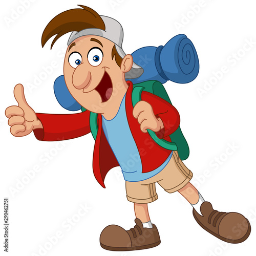 backpacker hitchhiking