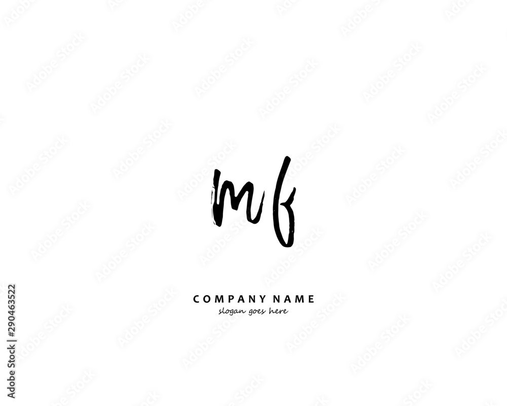 MF Initial letter logo template vector MF Initial letter logo template vector