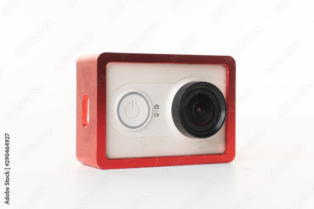 high definition personal camera on white background high definition personal camera on white background