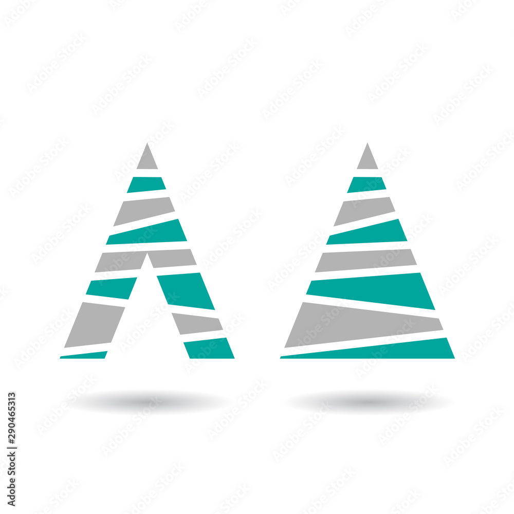 Colorful Abstract Triangle Symbol of Letter A Colorful Abstract Triangle Symbol of Letter A