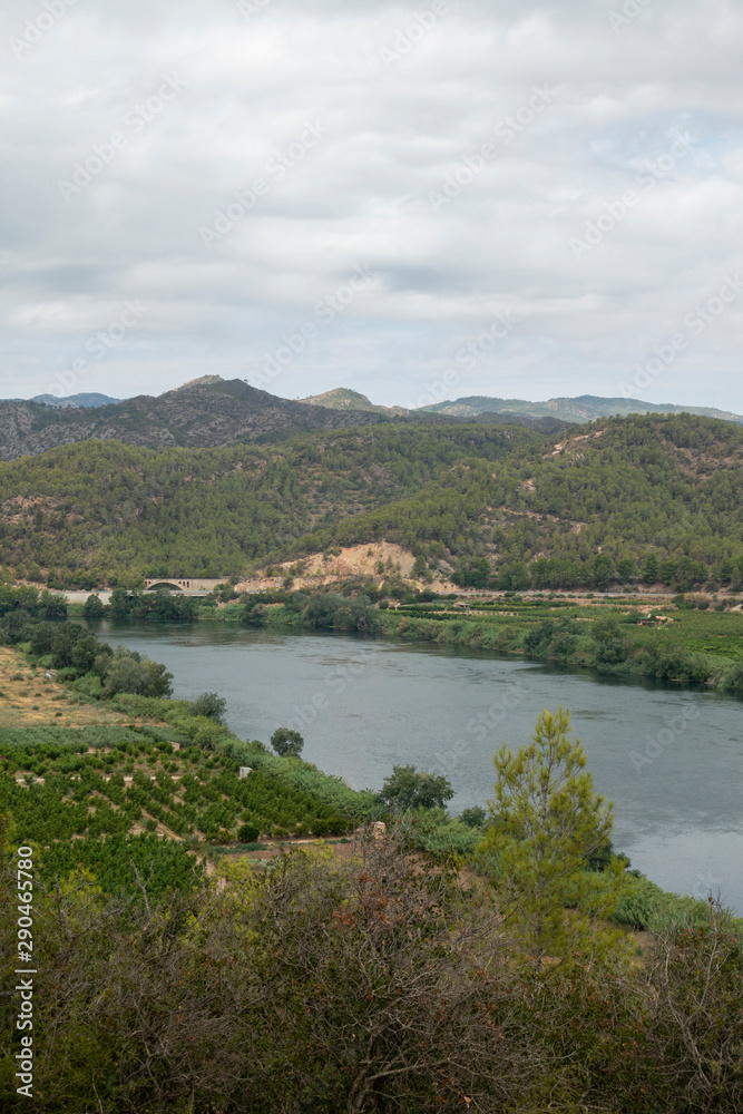 The Ebro river on the way to Tortosa in Tarragona