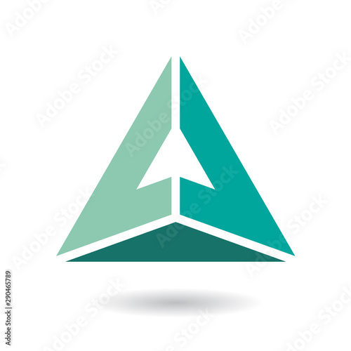 Colorful Abstract Triangle Symbol of Letter A © cidepix