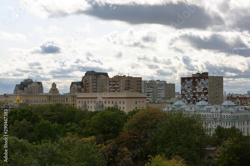 View of the Meshchansky city block. Moscow, Russia