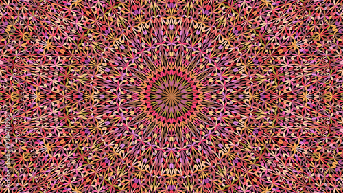 Colorful abstract flower ornate mandala wallpaper - oriental vector graphic design