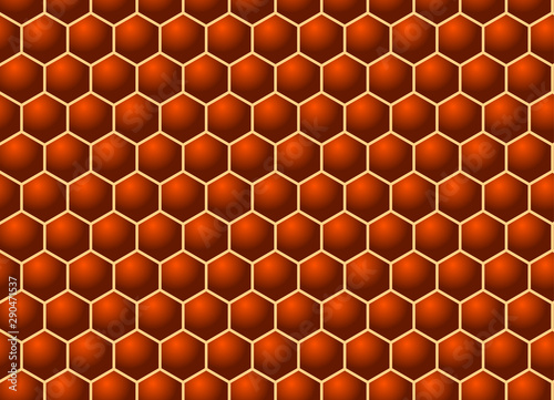 Honeycomb seamless background. Vector illustration for poster.