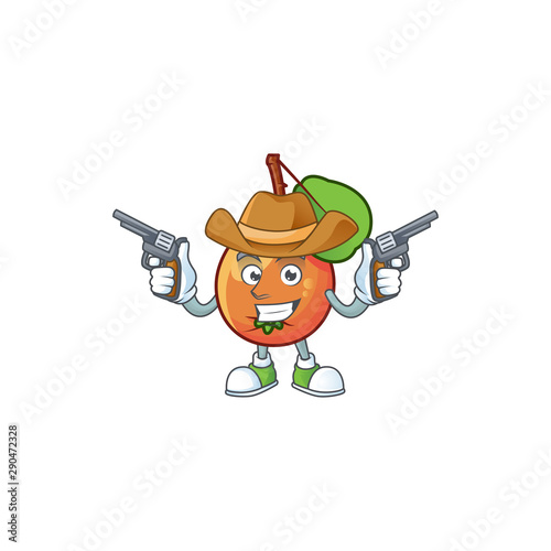Cowboy shipova fruit cartoon character for logo